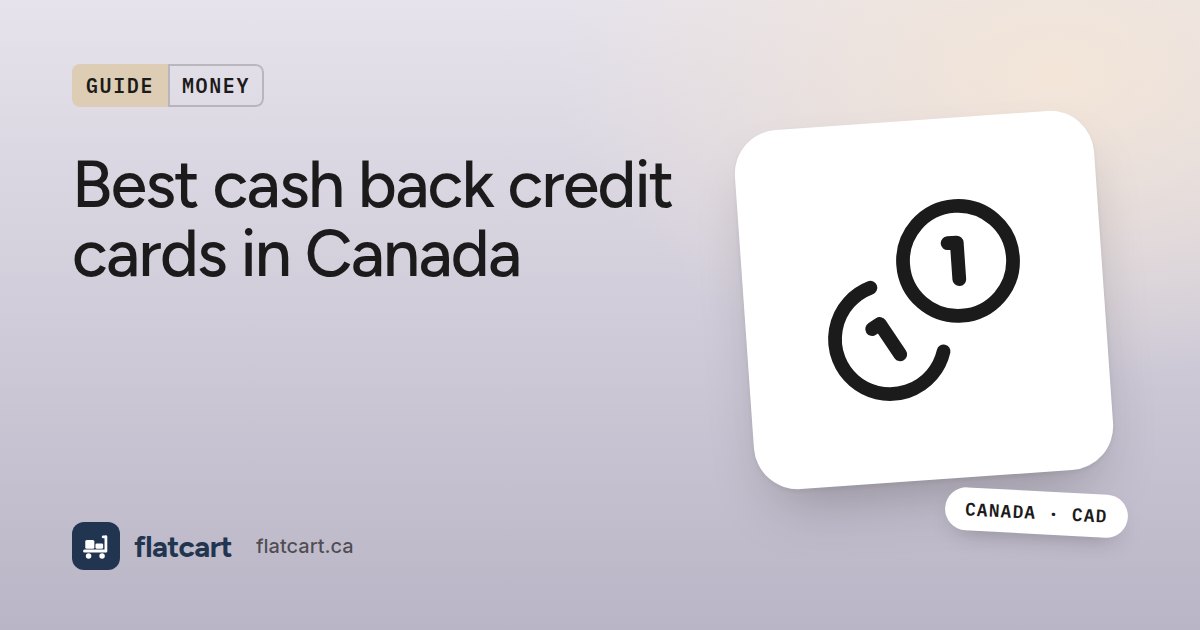 Illustration of a stack of coins beside the title "Best cash back credit cards in Canada"
