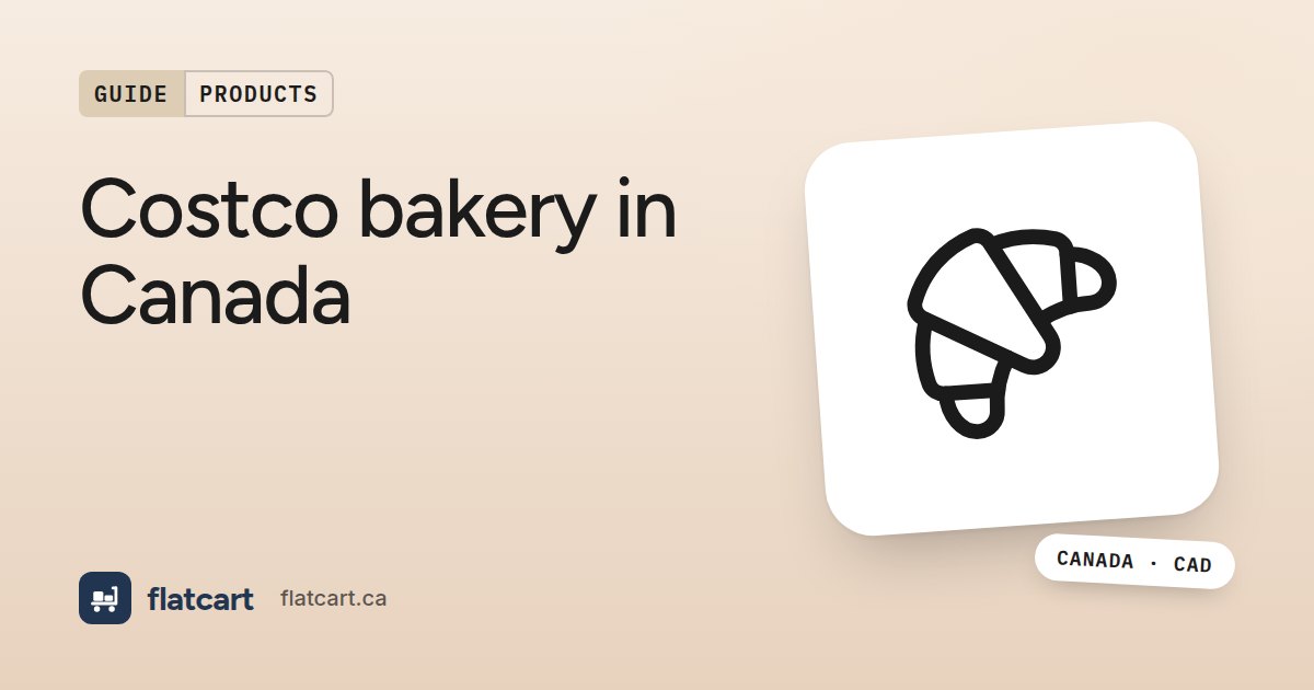 Illustration of a croissant beside the title "Costco bakery in Canada"