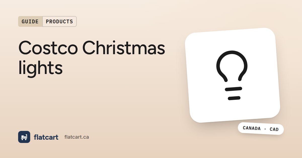 Illustration of a light bulb beside the title "Costco Christmas lights"