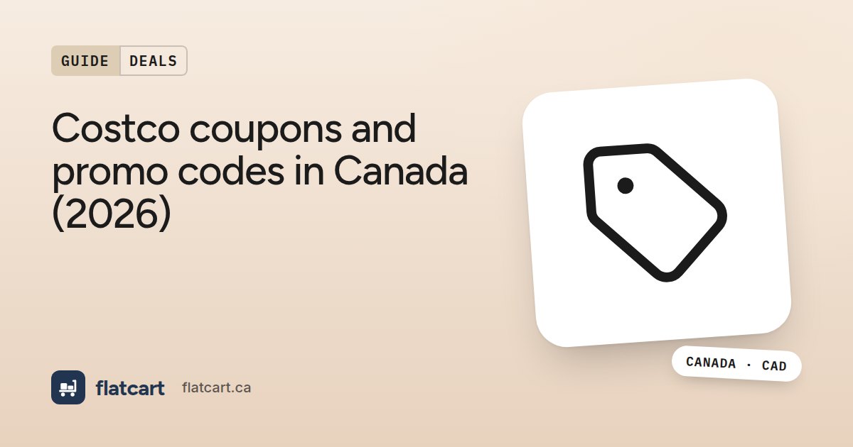 Illustration of a price tag beside the title "Costco coupons and promo codes in Canada (2026)"