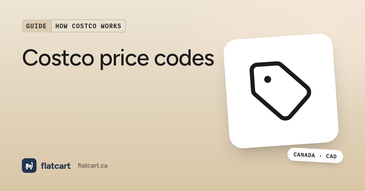 Illustration of a price tag beside the title "Costco price codes"
