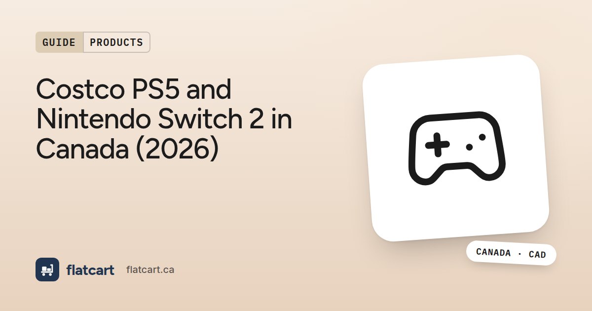 Illustration of a game controller beside the title "Costco PS5 and Nintendo Switch 2 in Canada (2026)"