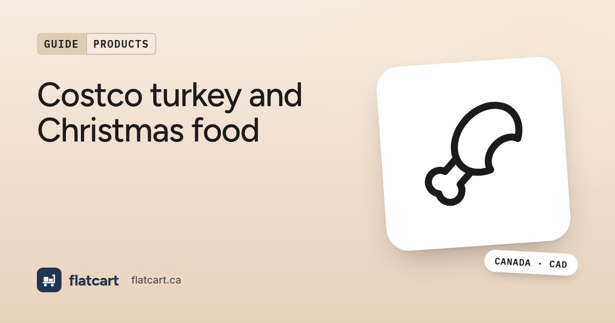Illustration of a drumstick beside the title "Costco turkey and Christmas food"