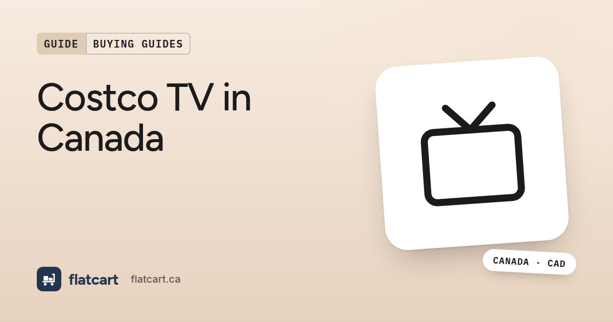 Illustration of a television screen beside the title "Costco TV in Canada"