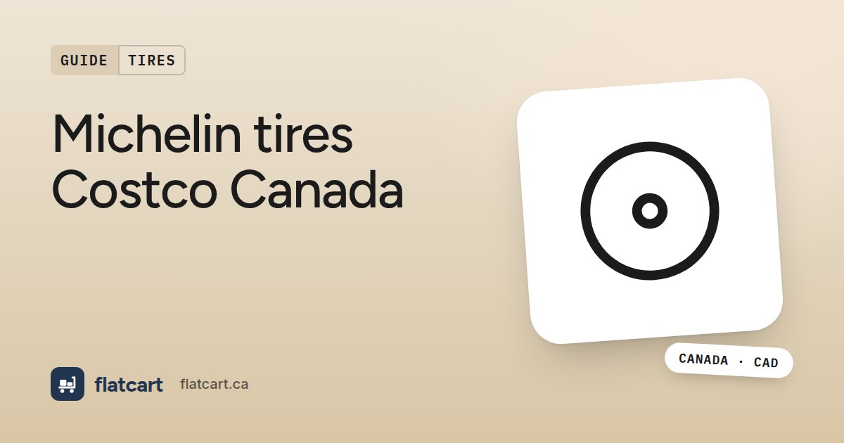 Illustration of a tire beside the title "Michelin tires Costco Canada"