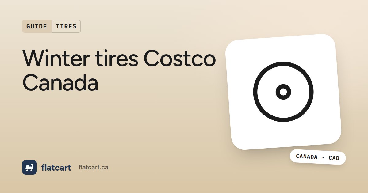 Illustration of a tire beside the title "Winter tires Costco Canada"